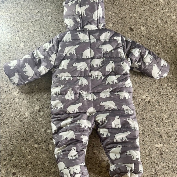 Wippette Kids Polar Bear Fleece Lined Microfiber Winter Puffer Snowsuit 3-6MONTH - Picture 3 of 9